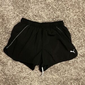 Puma Black Athletic Shorts Lightweight Performance, Size XS